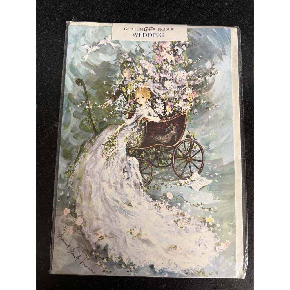 1960s Oversized Gordon Fraser England Wedding Card Design by Francis Saint-Marc